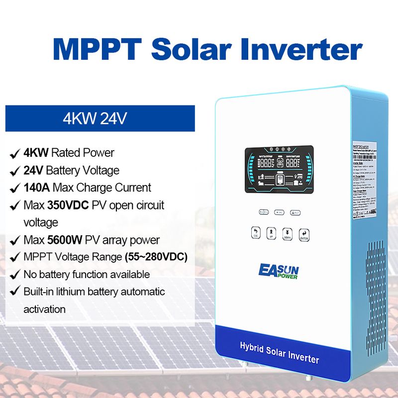 EASUN POWER 4KW 24V Hybrid Inv - Grid Tie Inverter Limiter 2000W 评论和价格